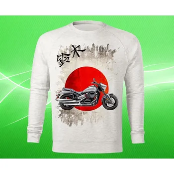Pánská mikina mikina Suzuki Boulevard M50 dámská XXL (mikina s motorkou světle šedý melír)