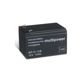 Záložní baterie Akumulátor MP12-12B Vds - Powery 12V 12Ah
