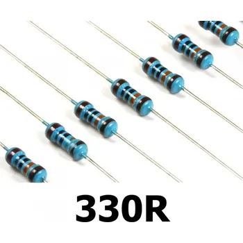 Rezistor Rezistor uhlíkový 0,25W 22 - 680 OHM, Hodnota rezistoru Rezistor uhlíkový 0,25W - 330 OHM