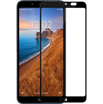 3x Picasee 3D tvrzené sklo s rámečkem pro Xiaomi Redmi 7A - černé - 2+1 zdarma