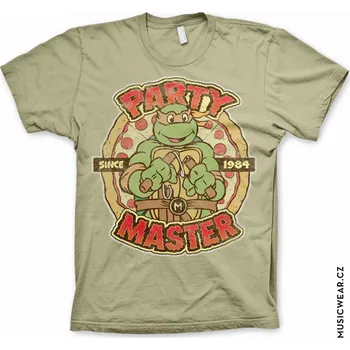 Pánské tričko Želvy Ninja tričko, Party Master Since 1984 Khaki, pánské M