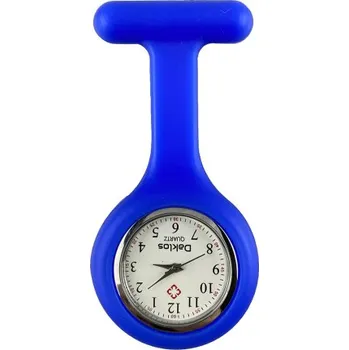 Hodinky Silikonové připínací kapesní hodinky nejen pro zdravotní sestru - Královská modrá