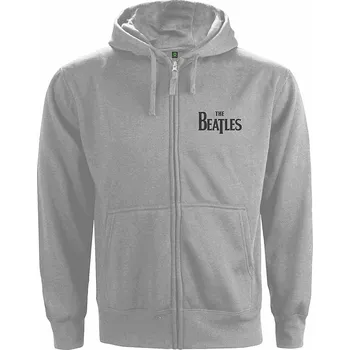 Pánská mikina The Beatles mikina, Drop T Logo BT Zipped Grey, pánská L