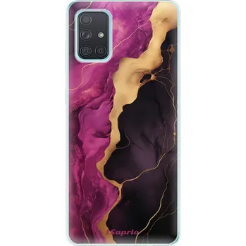 Pouzdro na mobilní telefon Odolné silikonové pouzdro iSaprio - Pink Black Marble - Samsung Galaxy A71