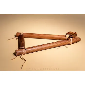 Dechový nástroj Indiánská Flétna Siyotanka Sundaris Dvojitá