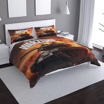 Povlečení Saténové povlečení Call of Duty Warzone - tank - Sablio - 140x200 / 90x70