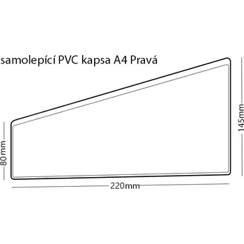 Nalepovací kapsa A4 levá - 1 ks