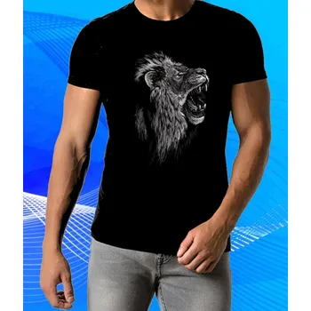 Chlapecké tričko tričko se lvem černé XS