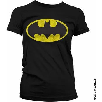 Dámské tričko Batman tričko, Distressed Logo Black, dámské M