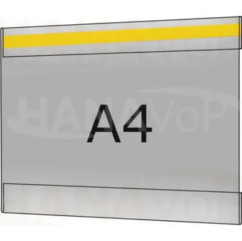 Plastová kapsa antireflexní A4 na šířku typ C 1x pěnová samolepka PVC-MAT kapsa C A4Š - 1x pěnová samolepka - 1 ks