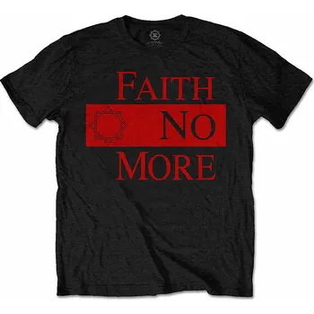 Pánské tričko Faith No More tričko, Classic New Logo Star Red on Black, pánské XXL