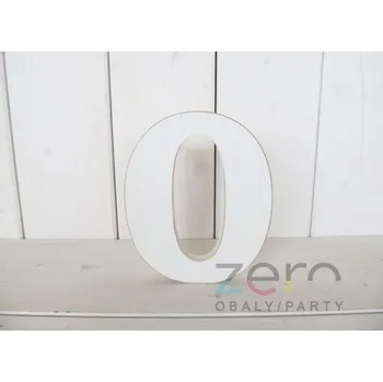 Svatební dekorace Abeceda dřevěná 'O' (18 cm) - bílá