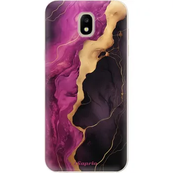 Pouzdro na mobilní telefon Odolné silikonové pouzdro iSaprio - Pink Black Marble - Samsung Galaxy J5 2017