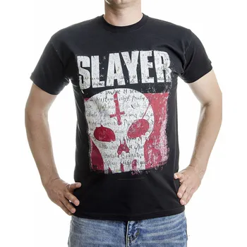 Pánská móda Slayer tričko, Undisputed Attitude Skull, pánské XL