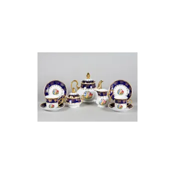 Čajová souprava Leander Loučky Čajová souprava Mary Anne tři grácie, kobalt