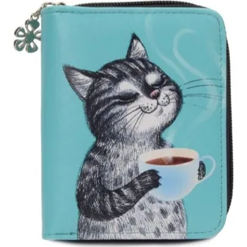 Peněženka Dámská peněženka Indee, kotě s kávou