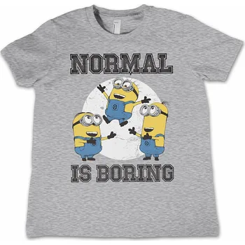 Karnevalový kostým Despicable Me tričko, Normal Life Is Boring Kids Grey, dětské S velikost S věk (6 let)