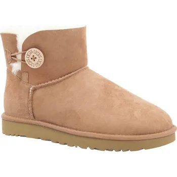 Dětská móda UGG Kůžoné sněhule Mini Bailey Button II | Barva:	okrová	 | Velikost:36