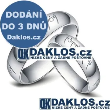 Prsten Prsten na motivy filmu Pán Prstenů - stříbrný - 4 mm 19 / 9 / (L)