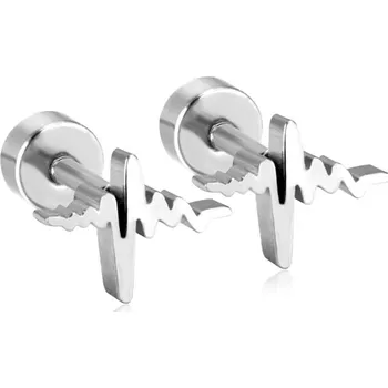 Náušnice Dětské náušnice z chirurgické oceli ve stříbrné barvě - EA608501S