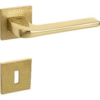 Dveřní kování TI - DARA - HR 4007 5SQ T1 rozety PZ, klika/klika OLV - Mosaz leštěná lakovaná (33)