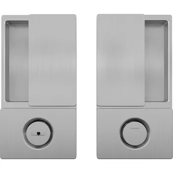 Dveřní kování AGB - MUŠLE WAVE na posuvné dveře WC WC klíč OCS - Chrom broušený