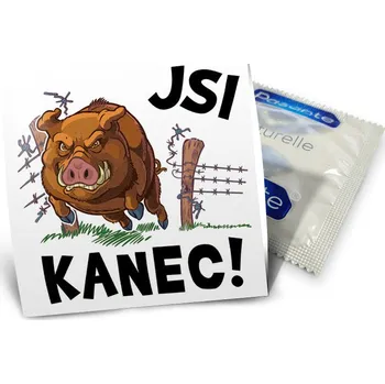 Kondom Vtipný kondom Jsi kanec!