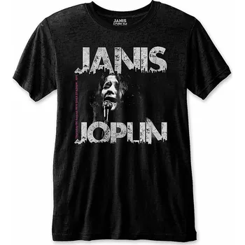 Pánská móda Janis Joplin tričko, Shea '70 Eco-Tee Black, pánské L