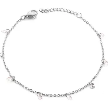 Náramek Stylový náramek s přívěsky a zirkony - 300S