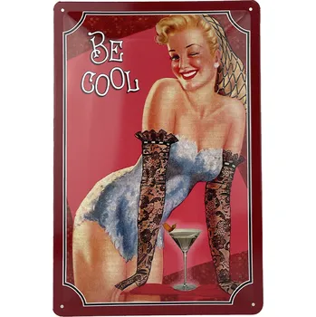 Plechová cedule Nostalgishe Plechová cedule Girl Be cool 20 x 30 cm