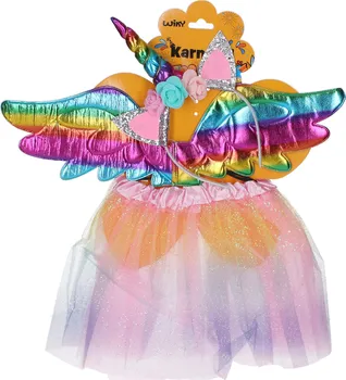 Karnevalový kostým Wiky W026058 set na karneval Jednorožec barevný 6 let