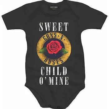 Guns N Roses kojenecké body tričko, Child O' Mine Black, dětské XXXL velikost XXXL (24 měsíců)