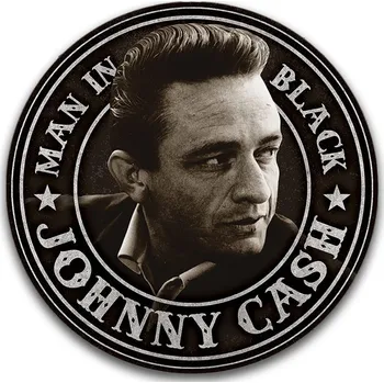 Plechová cedule D.E. metal signs Plechová cedule Johnny Cash, man in black 30 cm