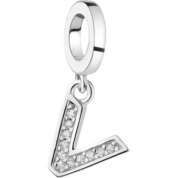 Přívěsek Stříbrný přívěsek se zirkony Beads - písmeno V - AP530-2457