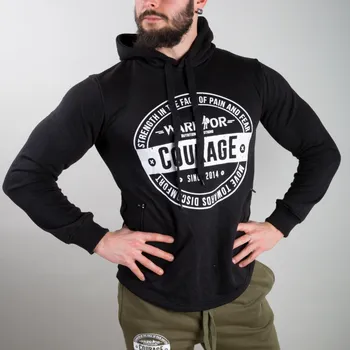 Pánská mikina Slim-Fit Mikina Warrior černá XXXL