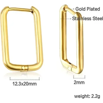 Náušnice Nerezové náušnice geometrických tvarů - 194G