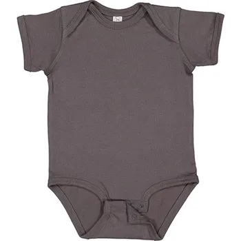 Kojenecký body Rabbit Skins Kojenecké body s krátkým rukávem 4424EU Charcoal 12 months