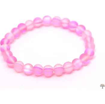 Náramek Magieprirody.cz Dětský náramek Opalit růžový matný 6 mm kuličky #578 - syntetický