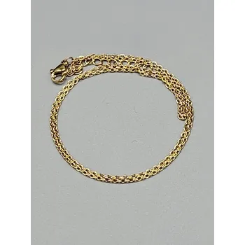 Řetízek Ocelový řetízek č. 49 zlaté provedení (0,15 x 45 cm)