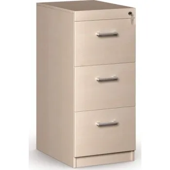 Kartotéka Dřevěná kartotéka, 3 zásuvky JANIČKA, bříza