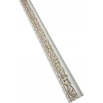 Polystyrenové dekorativní lišty vlnovky bílo-zlaté