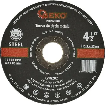 Řezný kotouč Kotouč řezný na kov/ocel INOX, 115x1,2mm GEKO