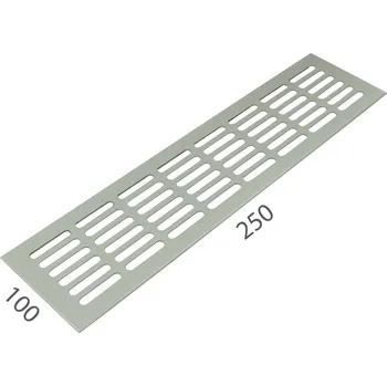 Větrací mřížka SRL - ALFA větrací mřížka šířka 100 x 250 mm 100 mm, 250 mm F9 - Nerez elox
