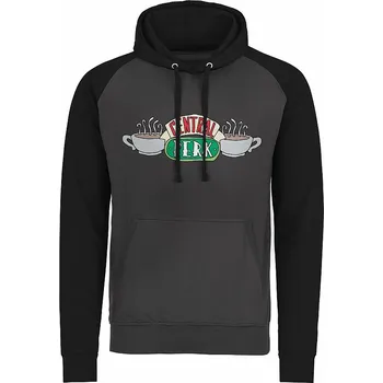 Pánská mikina Friends mikina, Central Perk Baseball Hoodie Black, pánská XXL