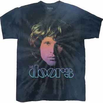 Pánské tričko The Doors tričko, Jim Halftone Gradient Dip-Dye Blue, pánské XXL