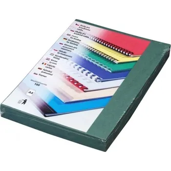 Kancelářská technika Zadní desky pro vazbu A4, imitace kůže zelená, 100ks