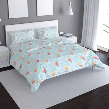 Povlečení Saténové povlečení Horkovzdušné balony na nebi - Sablio - 140x220 / 90x70