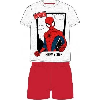 Chlapecké pyžamo E plus M - Chlapecké / dětské letní pyžamo kraťasy + tričko s krátkým rukávem Spiderman Marvel New York - červené 98