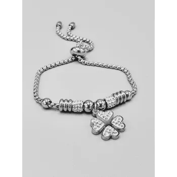 Náramek Ocelový náramek - Čtyřlístek