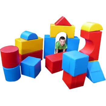 ostatní stavebnice Molitanová stavebnice 17 ks (30 cm), koženka